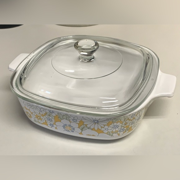 1970 Vintage 2nd Edition Floral Bouquet 1 Qt Corning Ware P 1 B Lidded Casserole - Picture 15 of 16